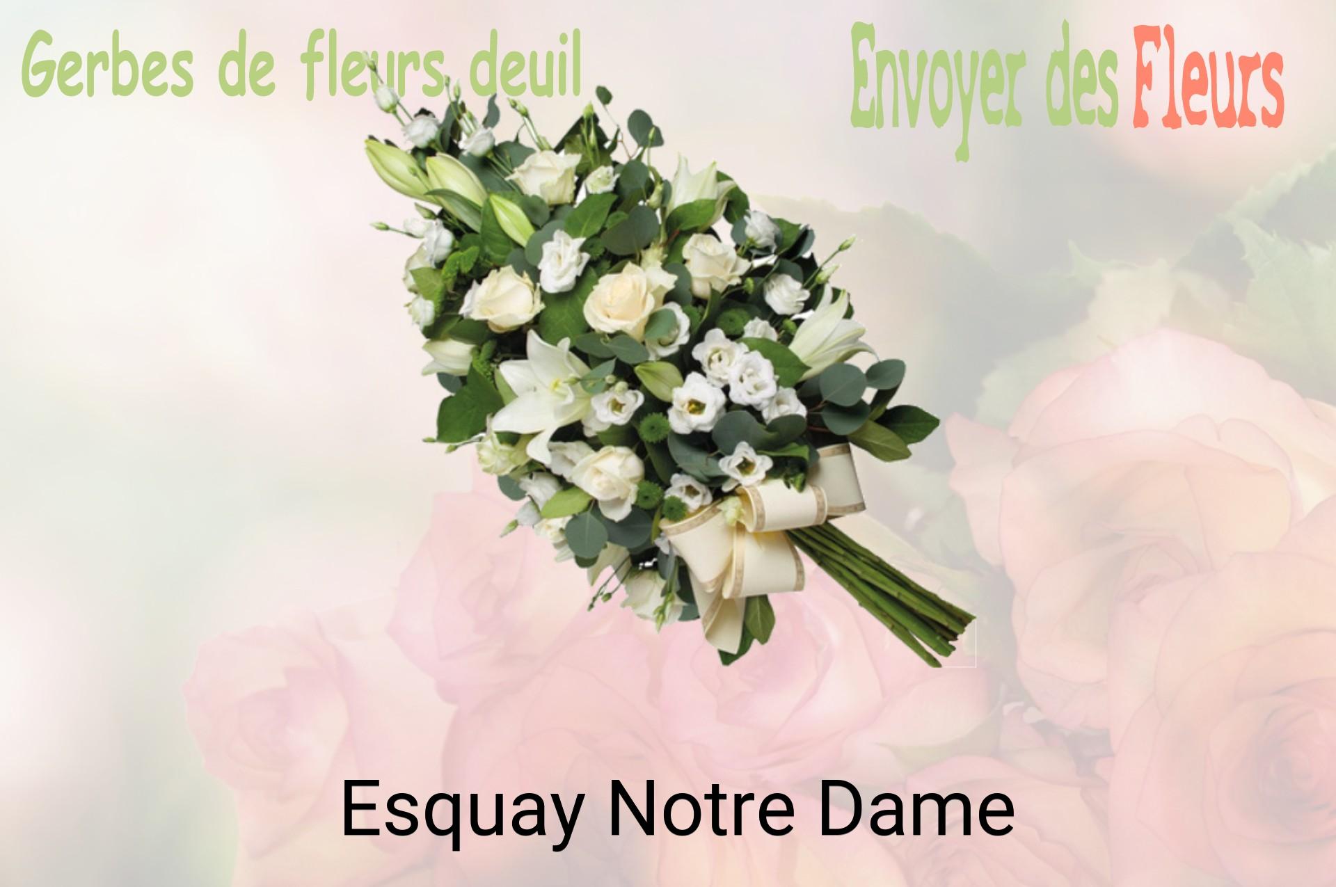 Gerbe de fleurs de deuil livrée à Esquay-Notre-Dame